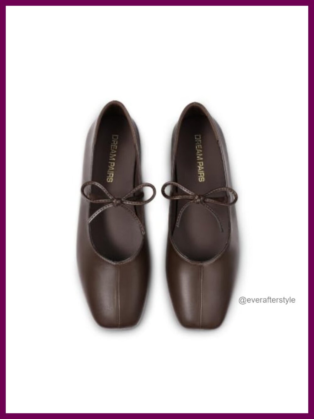 Women's Ballet Mary Jane Flats Square Toe Faux Leather Comfort Shoes